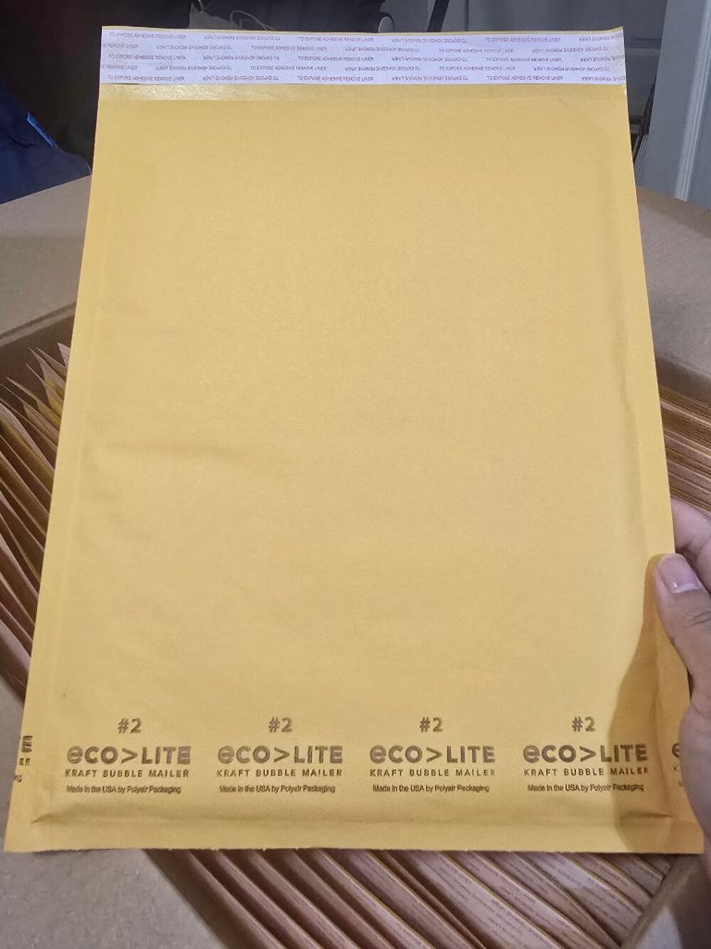 Eco-lite Kraft Self Seal Padded Bubble Mailers Case of 100 8.5" X 12" Size #2